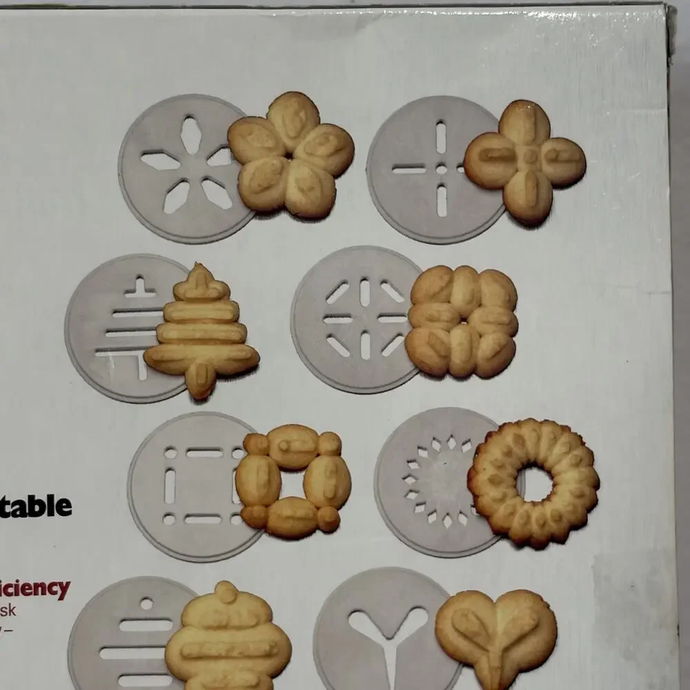 Wilton Spritz Cookie Max Cookie Press 12 Disc Shapes Easy Clean Comfort Handle